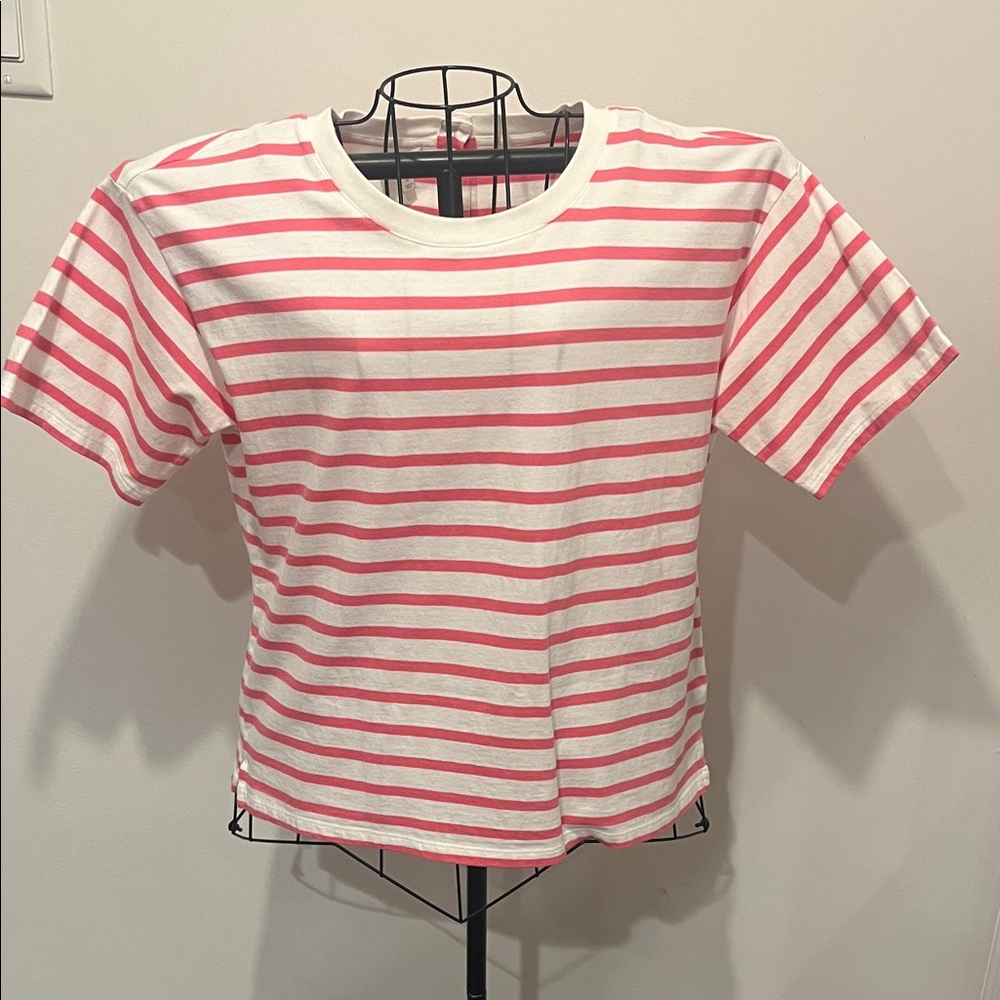 Talbots Pink and White Striped Women’s Tee